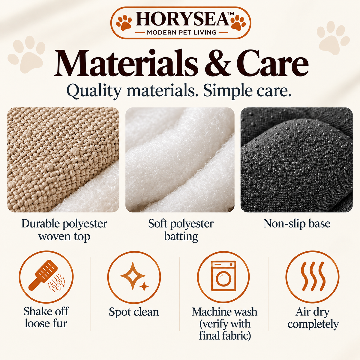 𝐇𝐎𝐑𝐘𝐒𝐄𝐀™ Cloud Quilted Pet Mat – Foldable Padded Dog & Cat Resting Pad for Home, Crates & Travel